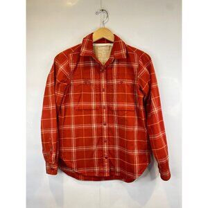REI Wallace Lake Flannel Shirt Red Plaid Button Up Organic Cotton Women's XS